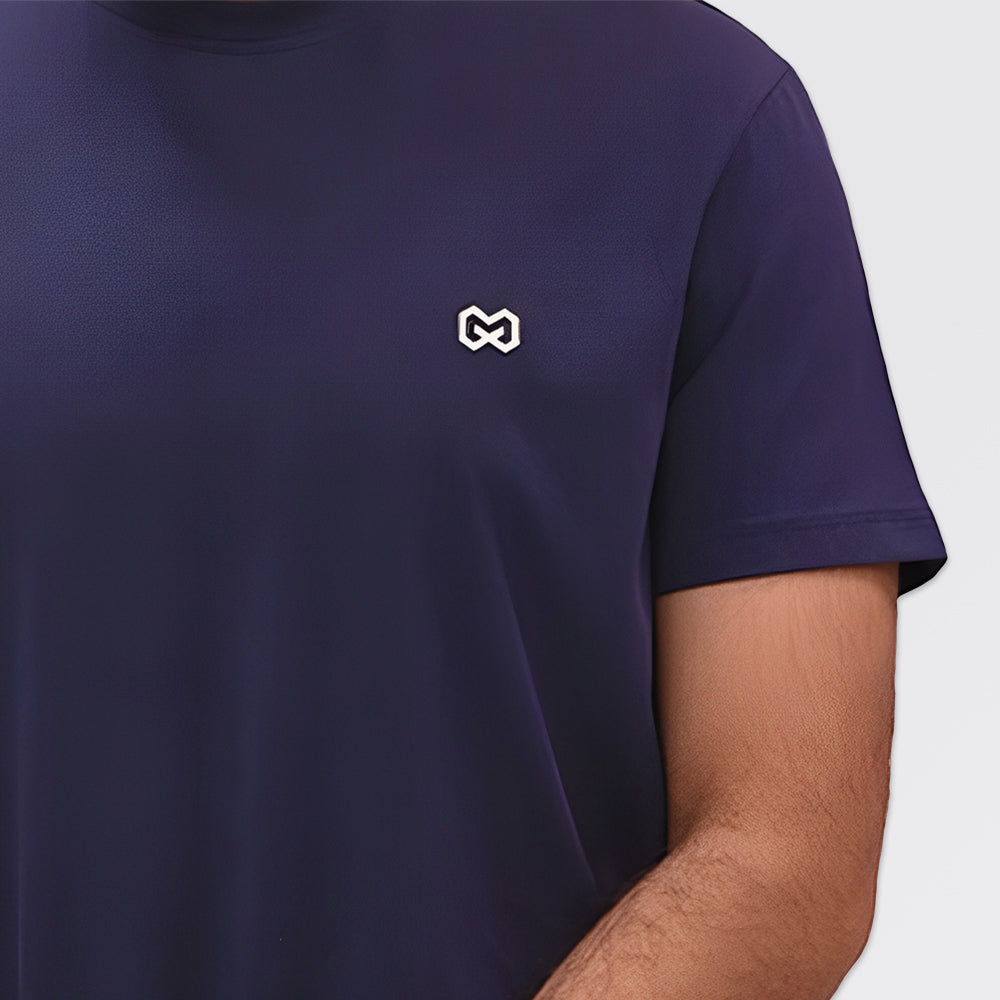 Cotton T-Shirt Charcoal Blue