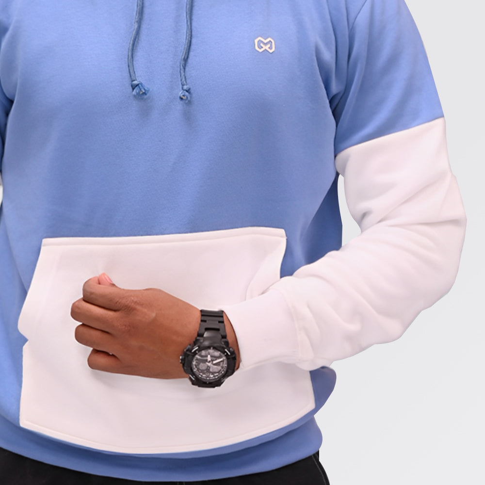 White & Blue Hoodie