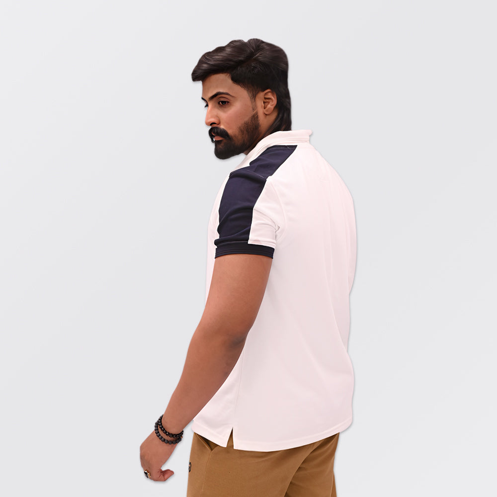 Contrast Sleeve Sports Polo