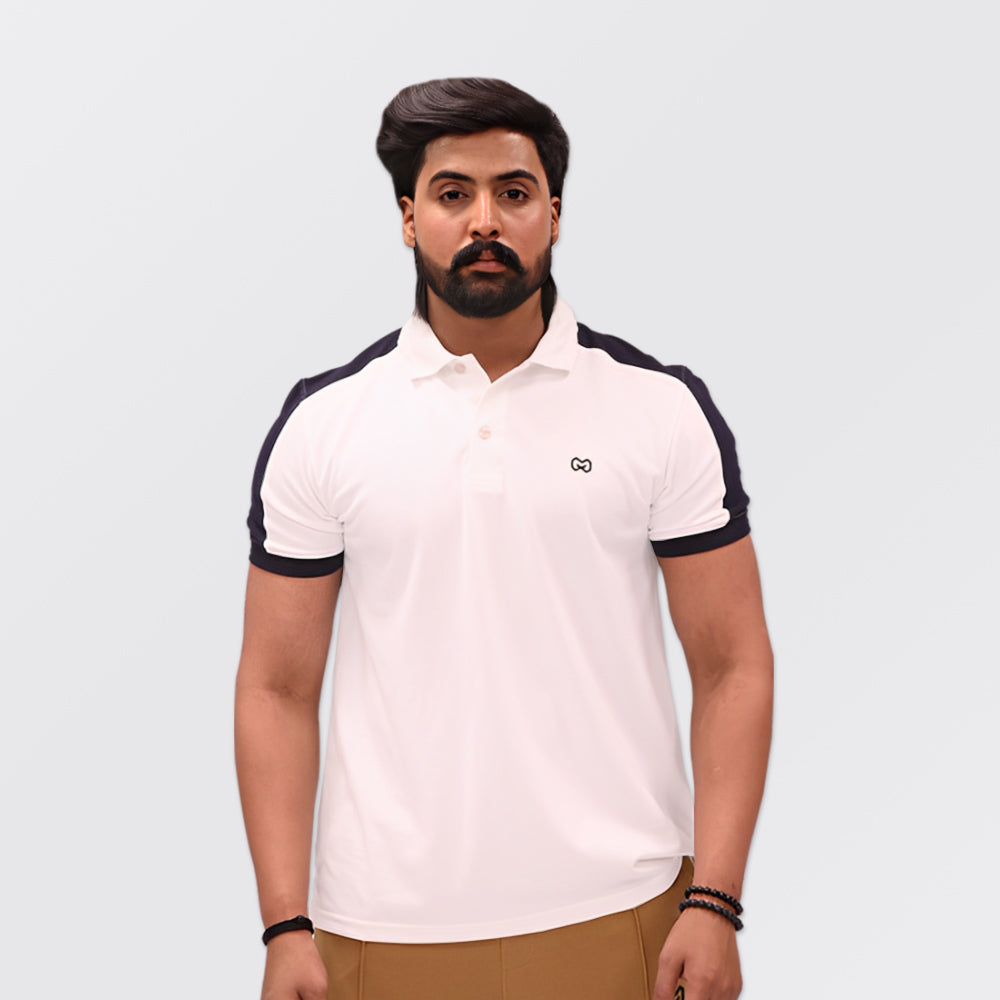Contrast Sleeve Sports Polo