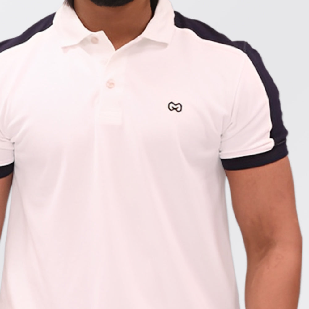 Contrast Sleeve Sports Polo
