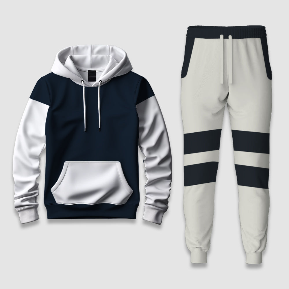 Bold Stripes Hoodie & Trouser Set