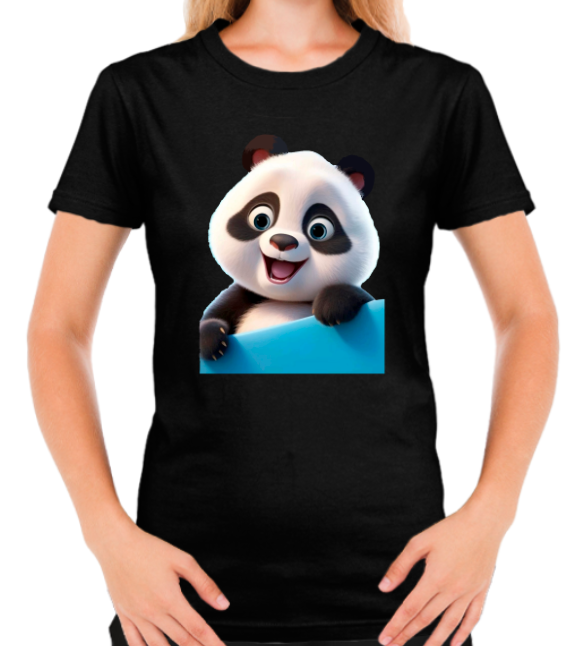 Women T-shirt with print Happy Panda